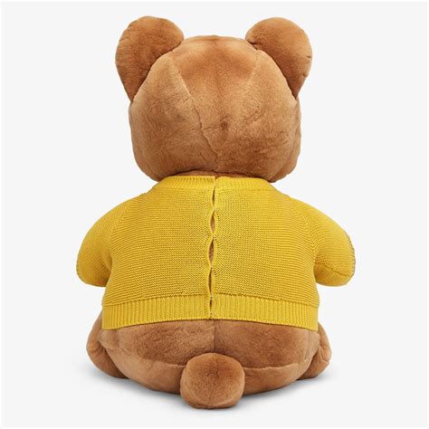 giant fendi bear|honey coloured sheared mink giant teddy bear .